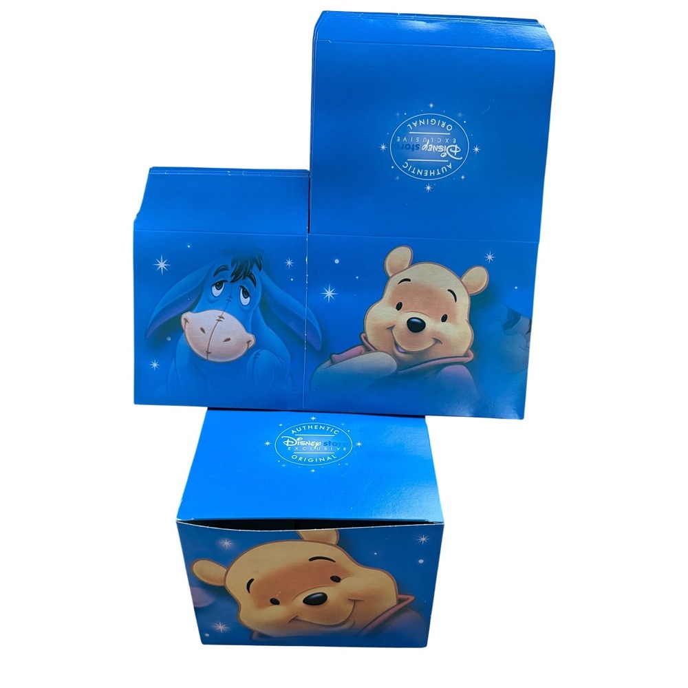 Vtg Disney Exclusive Winnie the‎ Pooh Eeyore Tigger Piglet Gift Boxes Set of 6